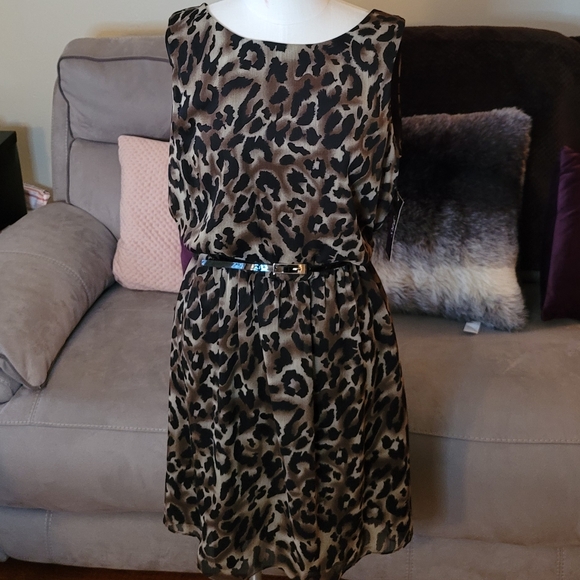 JBS Leopard Sleeveless Dress NWT - Picture 3 of 8